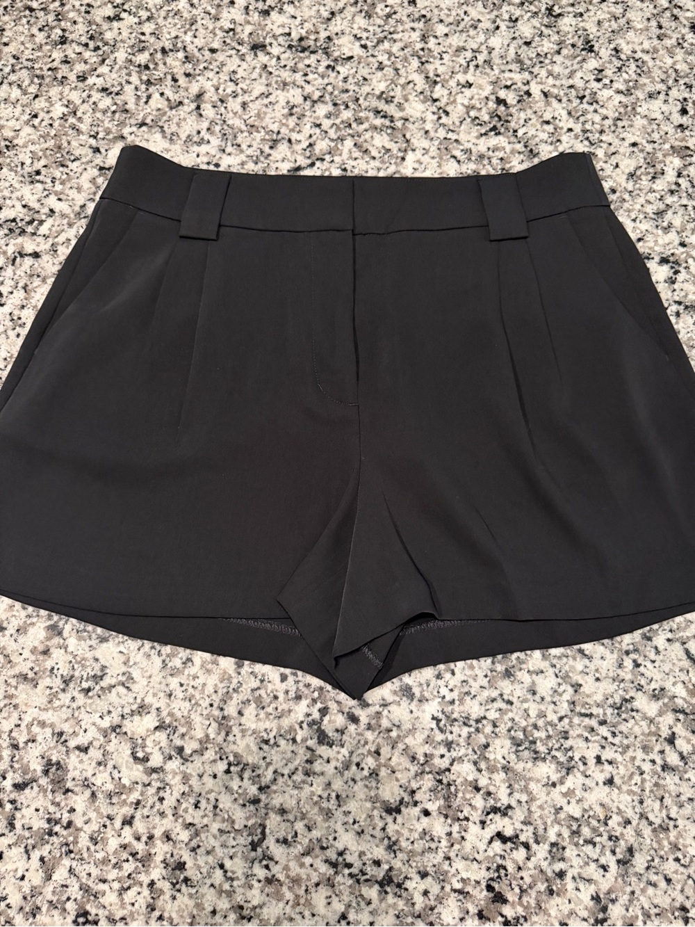 Express Black High-Waist Tailored Dress Shorts